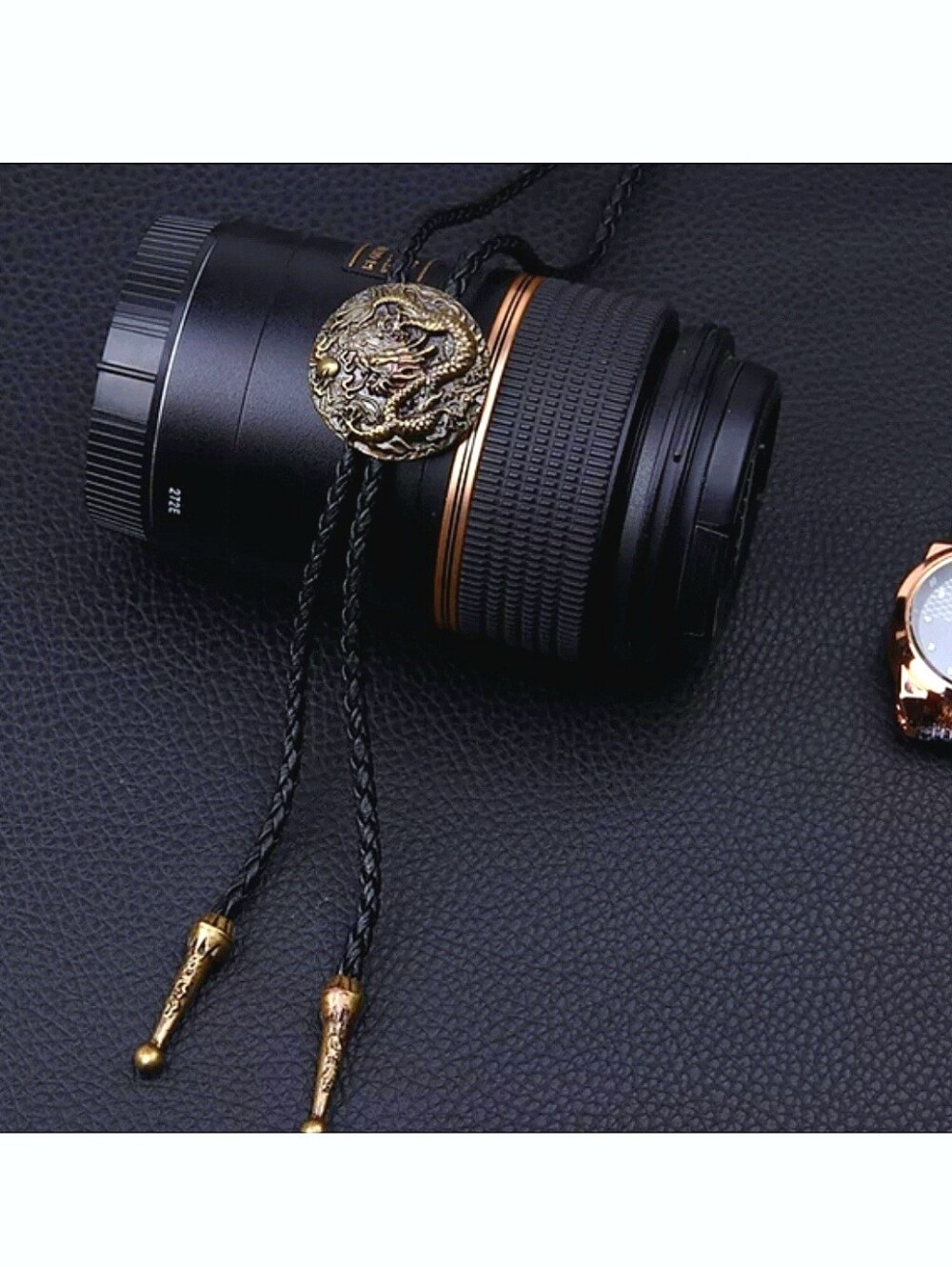 Chinese Dragon Bolo Tie Hat Necklace Accessory